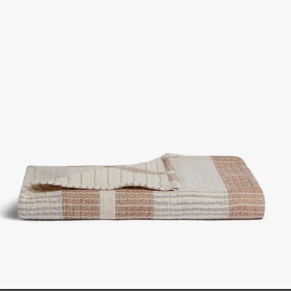 Open Box - Beachcomber Stripe Throw parchment & pecan - Parachute for Target - Picture 2 of 7